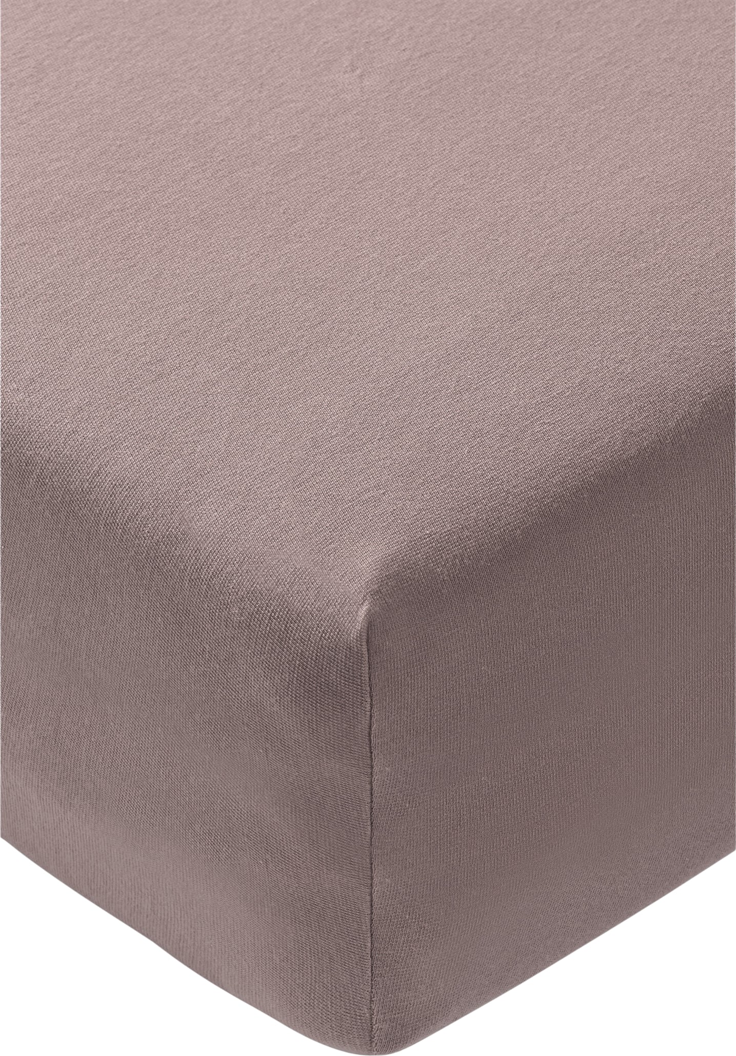 Uni Spannbettlaken für Boxspring- und Wasserbetten 140-160 x 200 cm, taupe, Baumwoll-Jersey