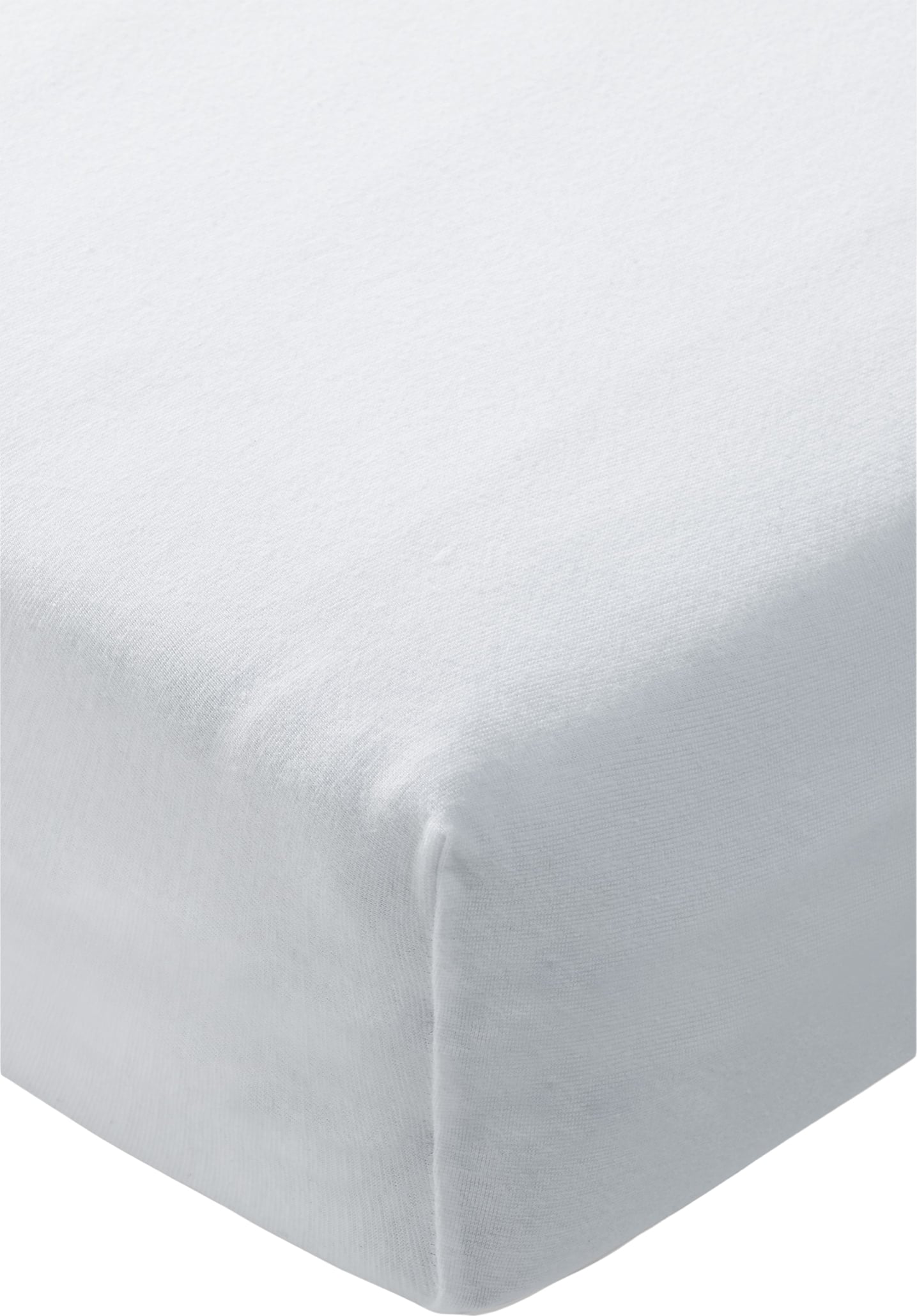 Uni Spannbettlaken für Boxspring- und Wasserbetten 180-200 x 200 cm, weiß, Baumwoll-Jersey