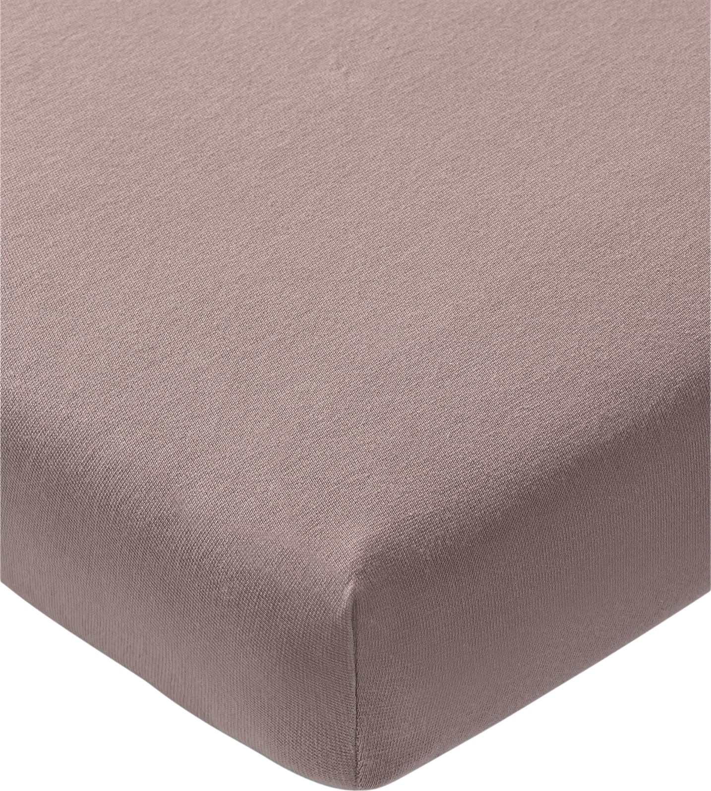 Uni Topper-Spannbettlaken 90-100 x 200 cm aus Baumwoll-Jersey, Taupe