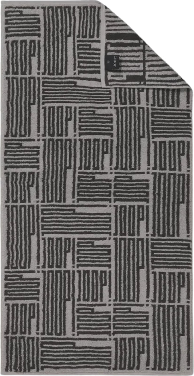 Bars Allover Badetuch 50 x 100 cm, Platin