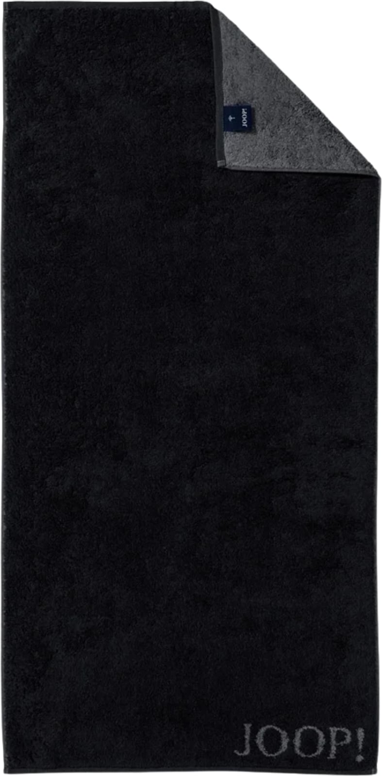 Classic Doubleface Badetuch 50 x 100 cm, schwarz