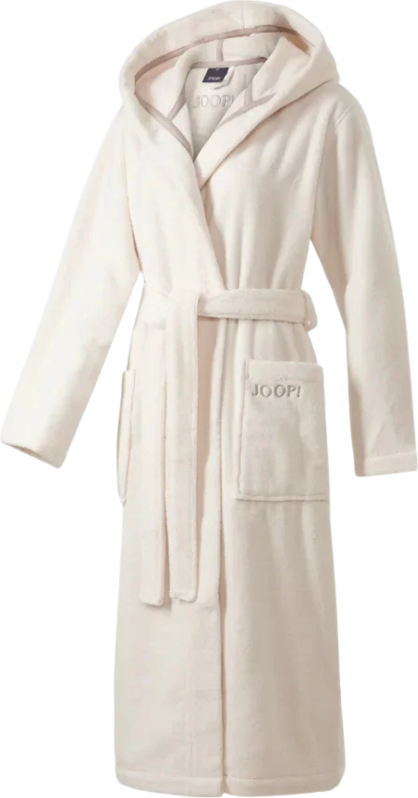 Joop Sauna Wellness Damen-Bademantel Frottier mit Kapuze, 36/38, nude