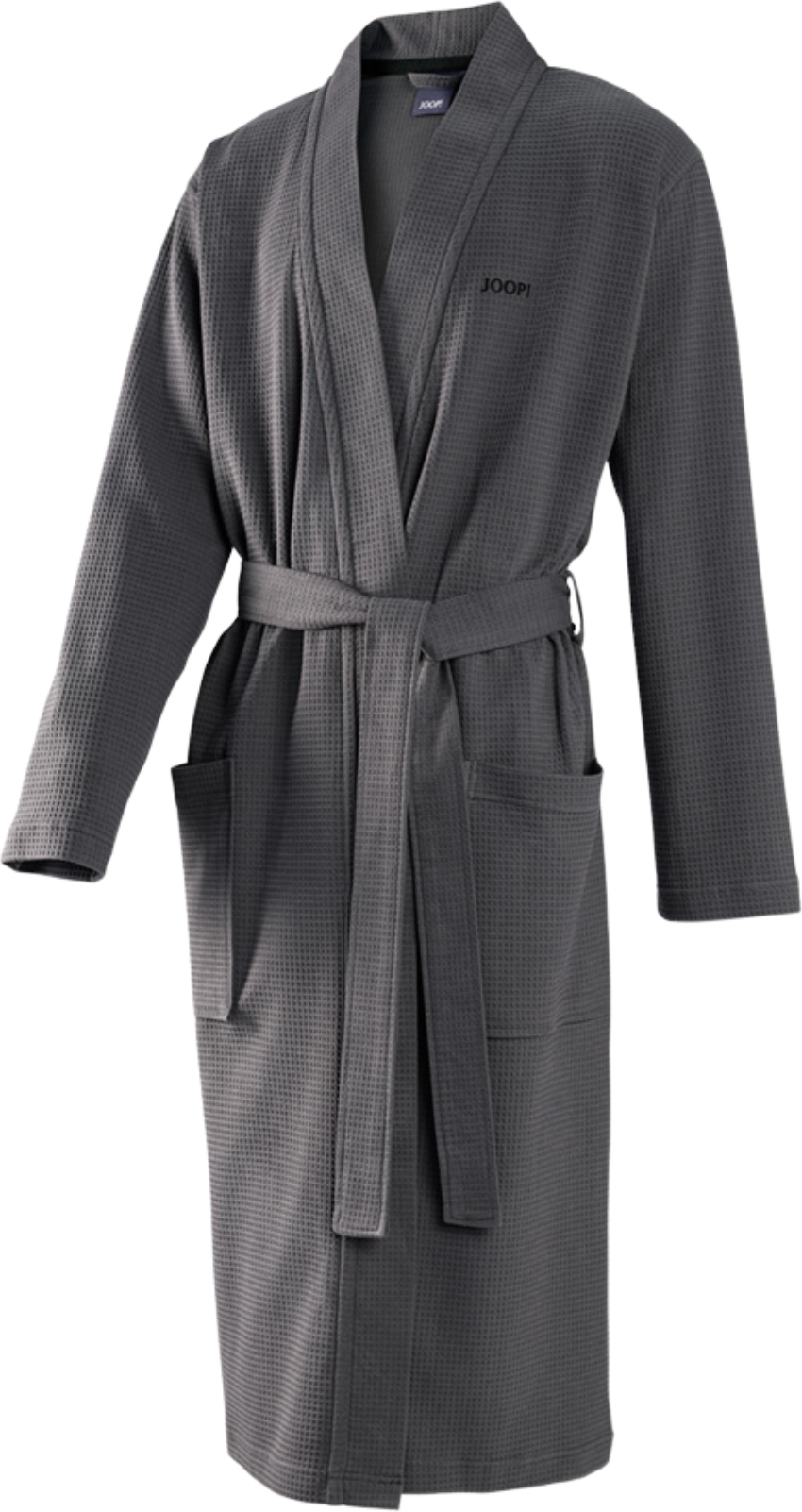 Joop Uni Piqué Herren-Kimono-Bademantel Piqué 58/60, anthrazit