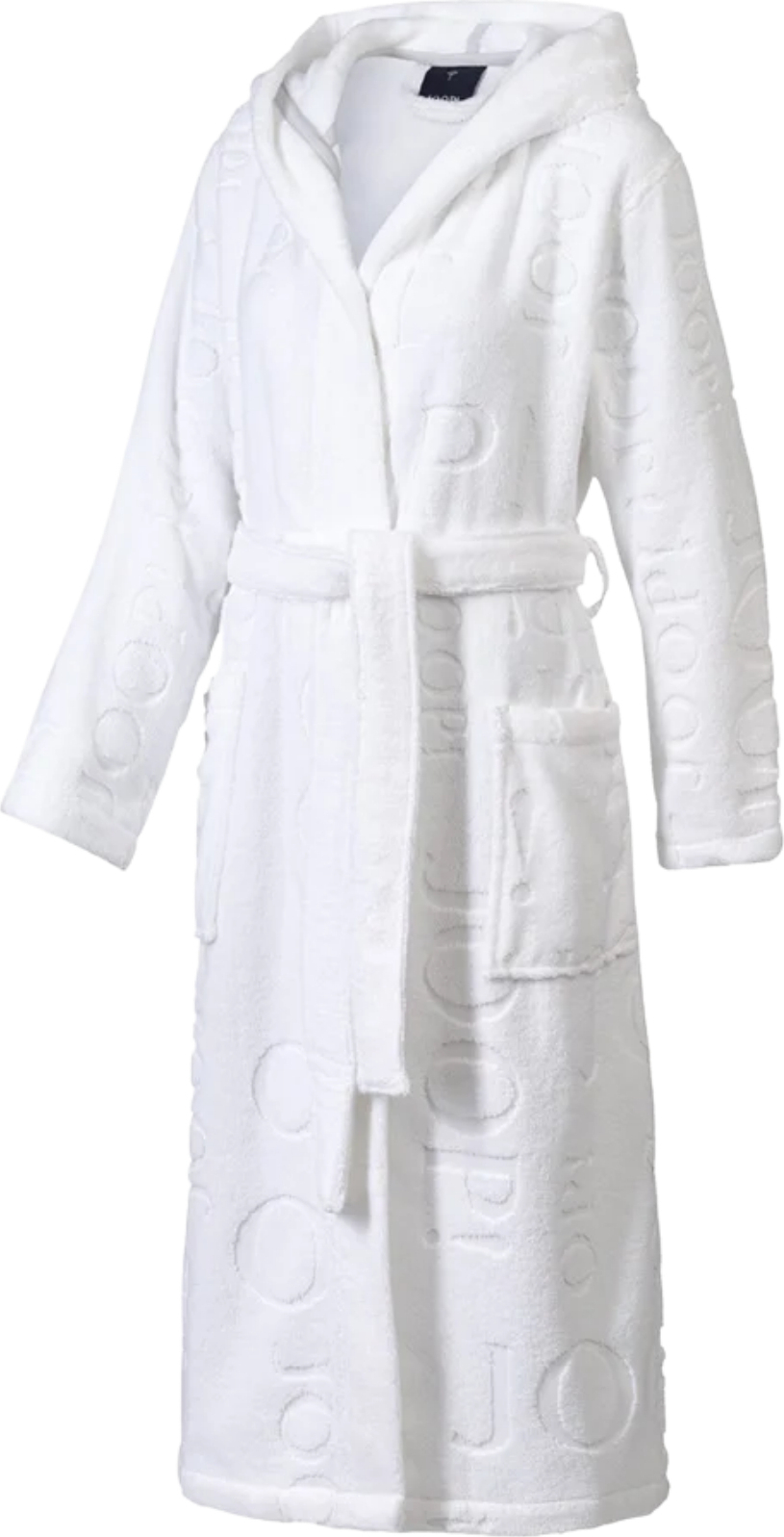 Joop Uni Repeat Damen-Frottiermantel mit Kapuze 48/50, weiß