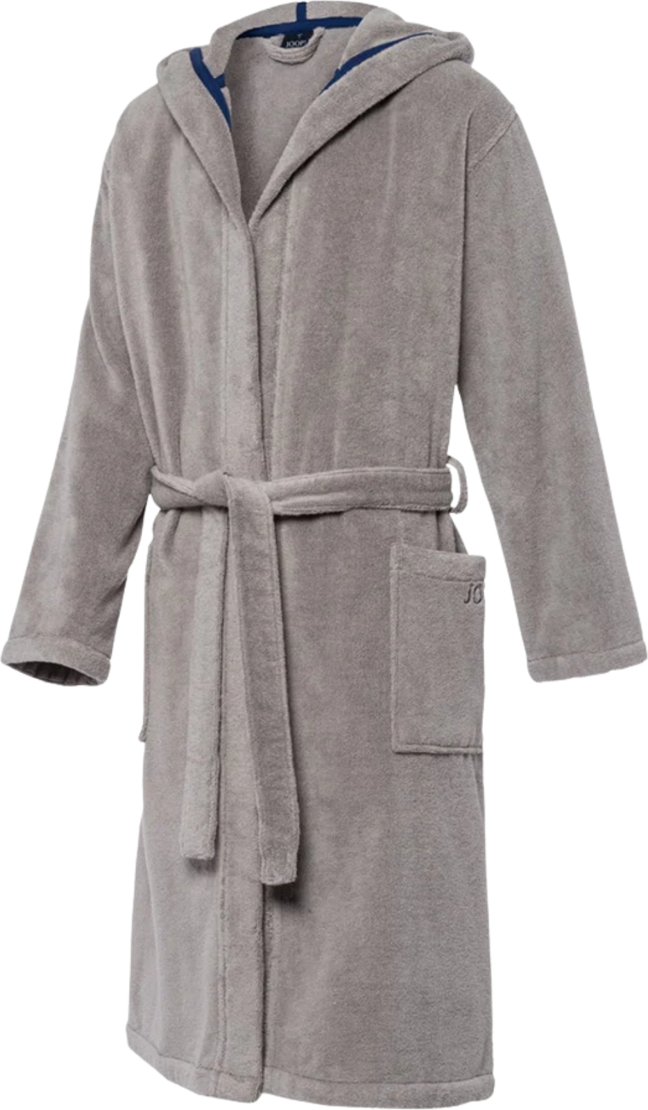 Joop Uni Walk Herren-Bademantel mit Kapuze Walkfrottier 54/56, graphit