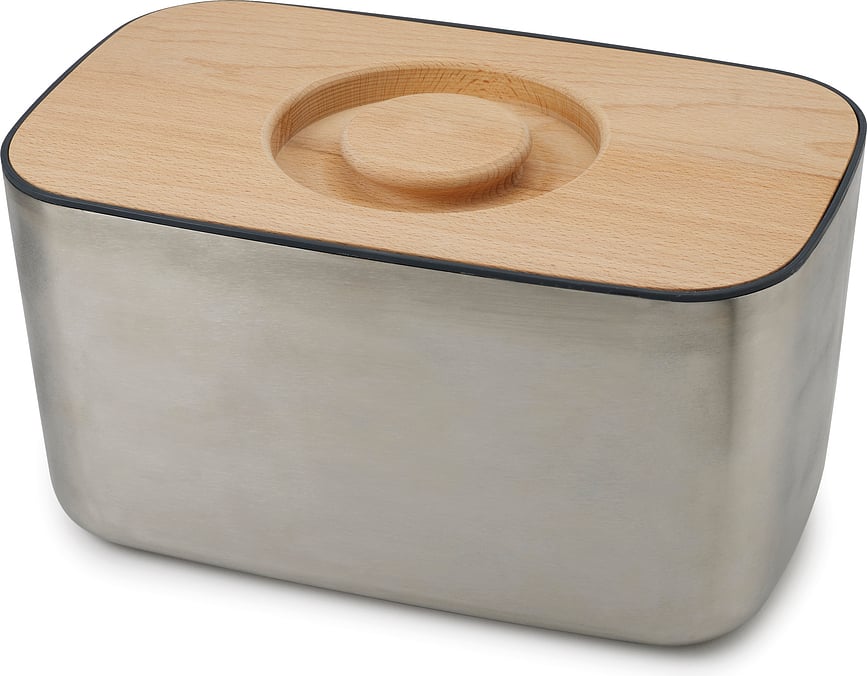 【John Batt 】【純銀継手】デザートセット 24本 木製ケース 100 Collection Breadbox with board - Joseph Joseph 95033 | FA