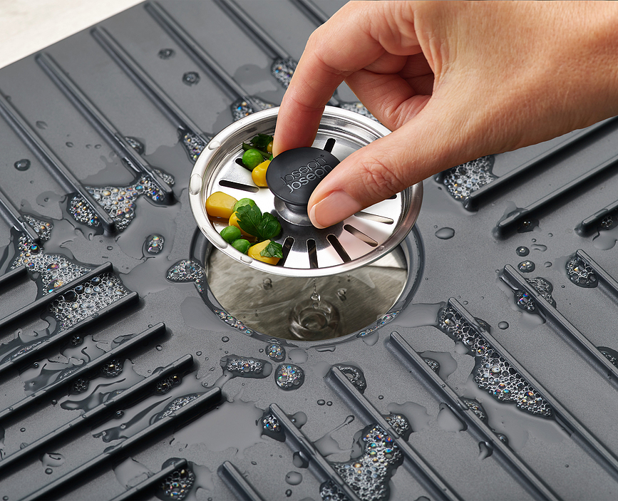 Alfombrilla Protectora para Fregadero SinkShield, 40 x 30 cm, gris