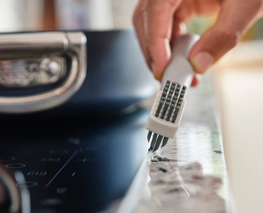 Brosse de nettoyage CleanTech 3en1, gris-jaune