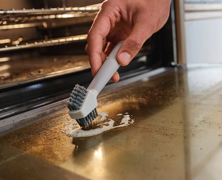 Brosse de nettoyage CleanTech 3en1, gris-jaune