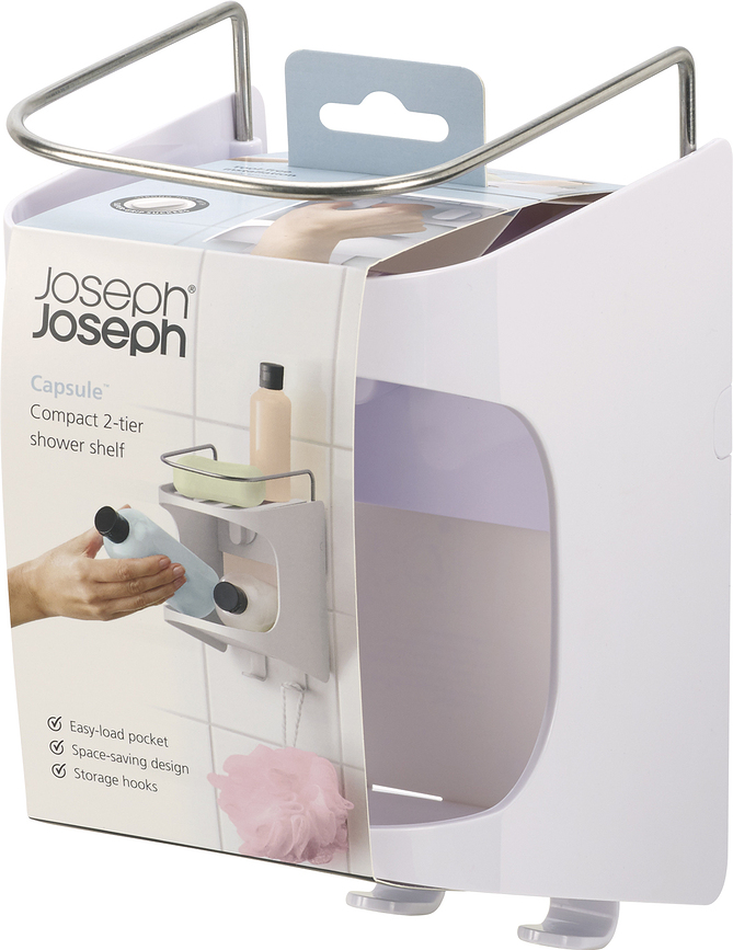 Capsule Kupaonski Organizator zidni 45 cm bijeli