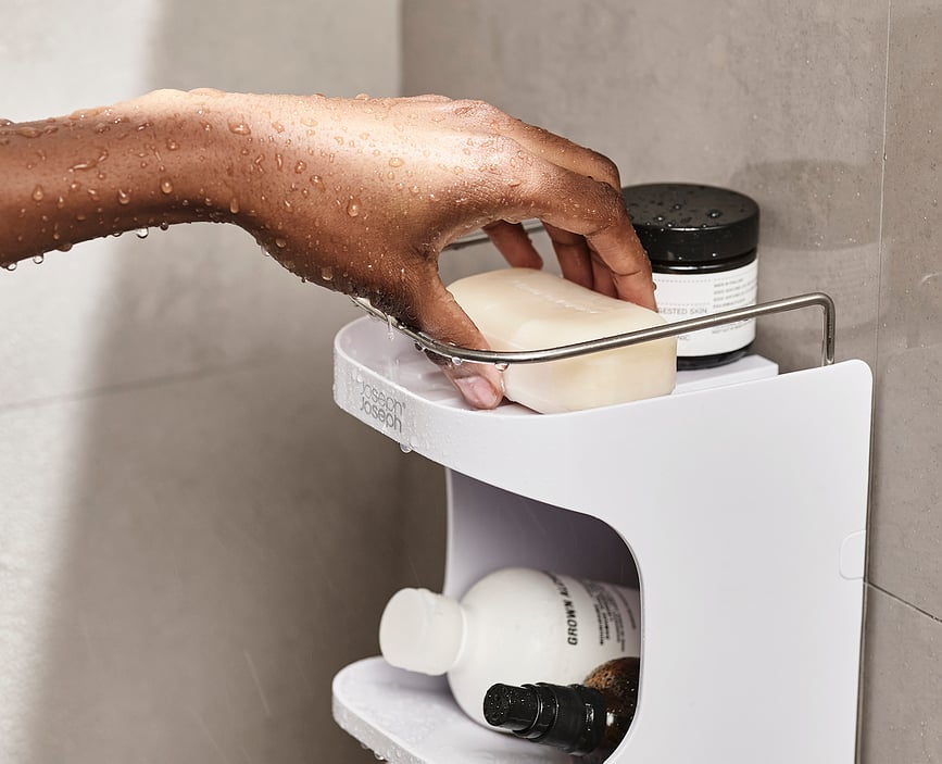 Capsule Οργανωτής μπάνιου τοίχου, 45 cm, λευκός