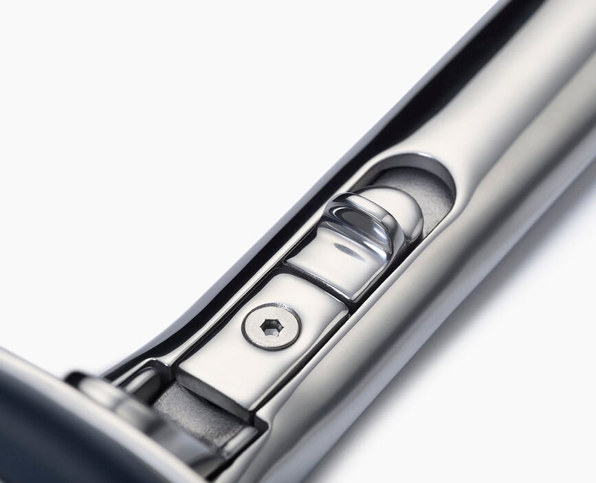 Cazo con mango plegable Space, 19 cm, azul, con tapa