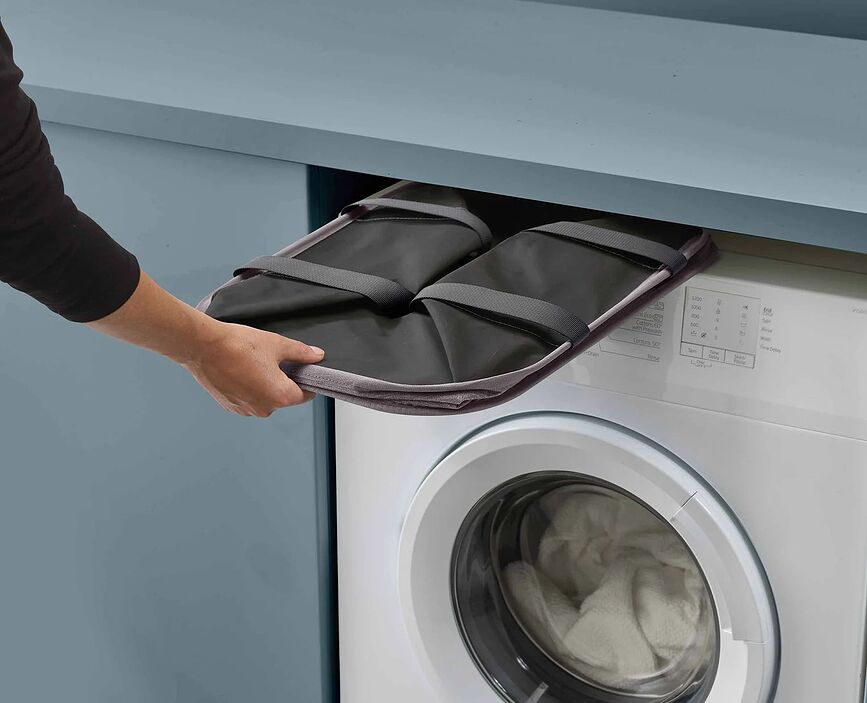 Cesto para la Colada plegable Hold All, 55 L, gris