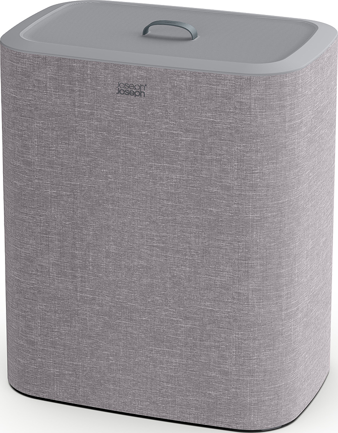 Cesto de ropa sucia de tres compartimentos Tota, 90 L, gris