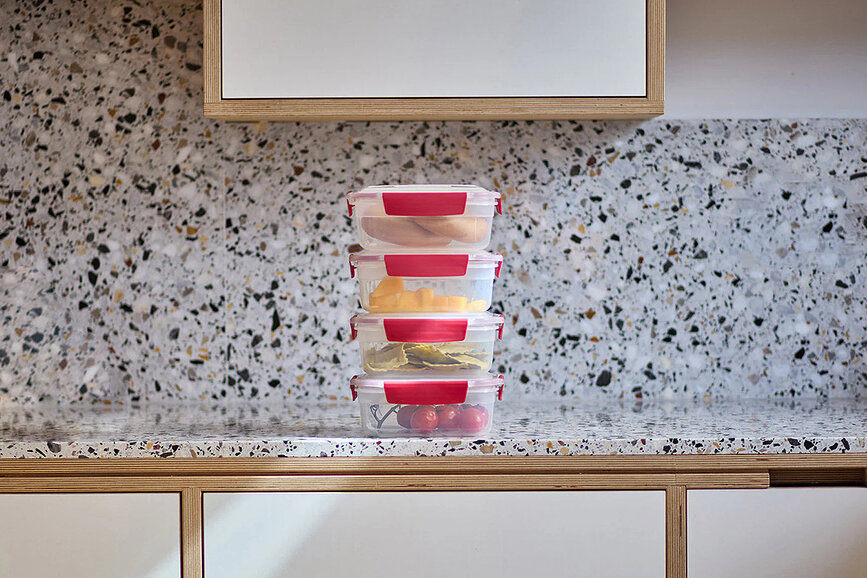 Contenedores de almacenamiento NestLock rectangulares 1,1 l, 4 unidades