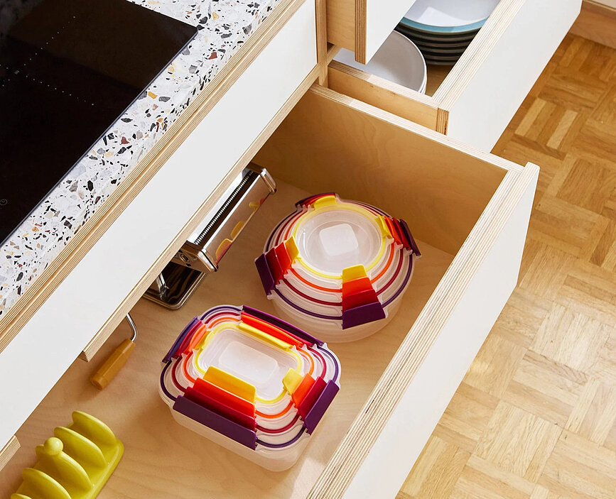 Contenedores de almacenamiento NestLock, set de 8 piezas