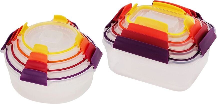 Contenedores de almacenamiento NestLock, set de 8 piezas