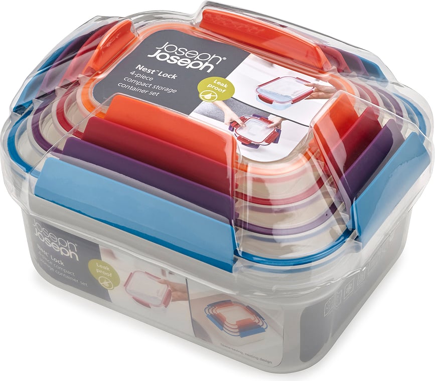 Contenedores de cocina Nest Lock, Set de 4 piezas
