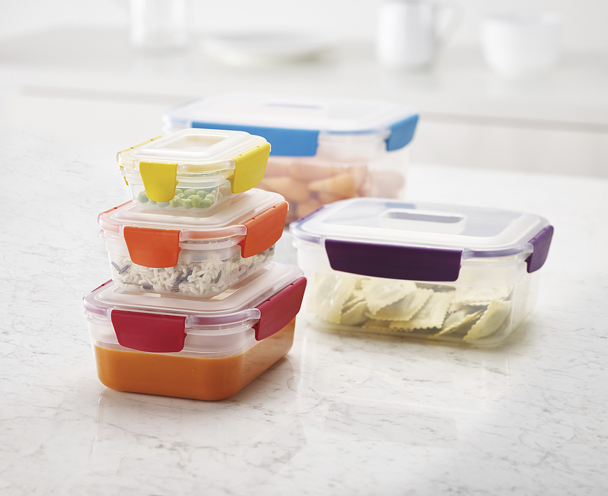 Contenedores Nest Lock, multicolor, Set de 5 piezas