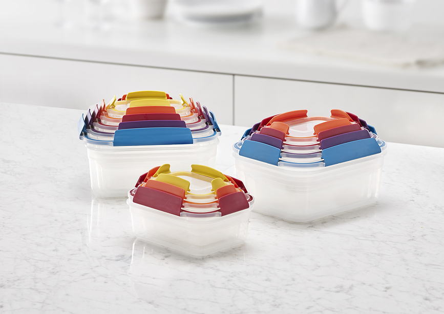 Contenedores Nest Lock, multicolor, Set de 5 piezas
