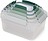 Contenedores de cocina Nest Lock, verde salvia, 5 unidades