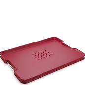 Cut&Carve Plus Cutting board L red with handles