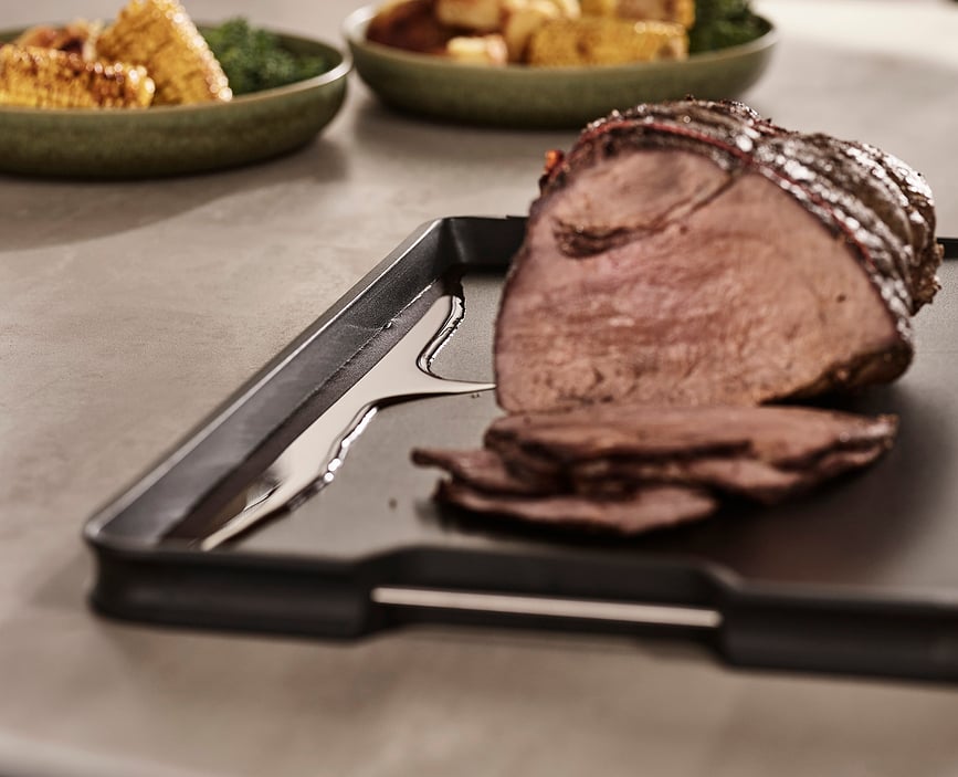 Cut&Carve Plus Daska za rezanje XL crna s ručkama