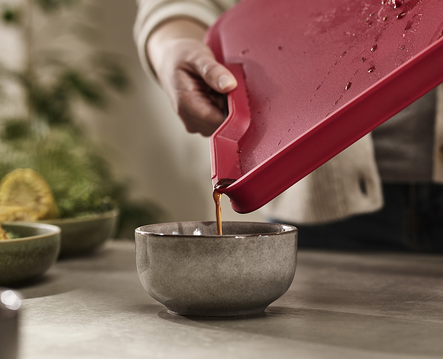 Cut&Carve Plus Planche À Découper avec poignées, taille L, noire