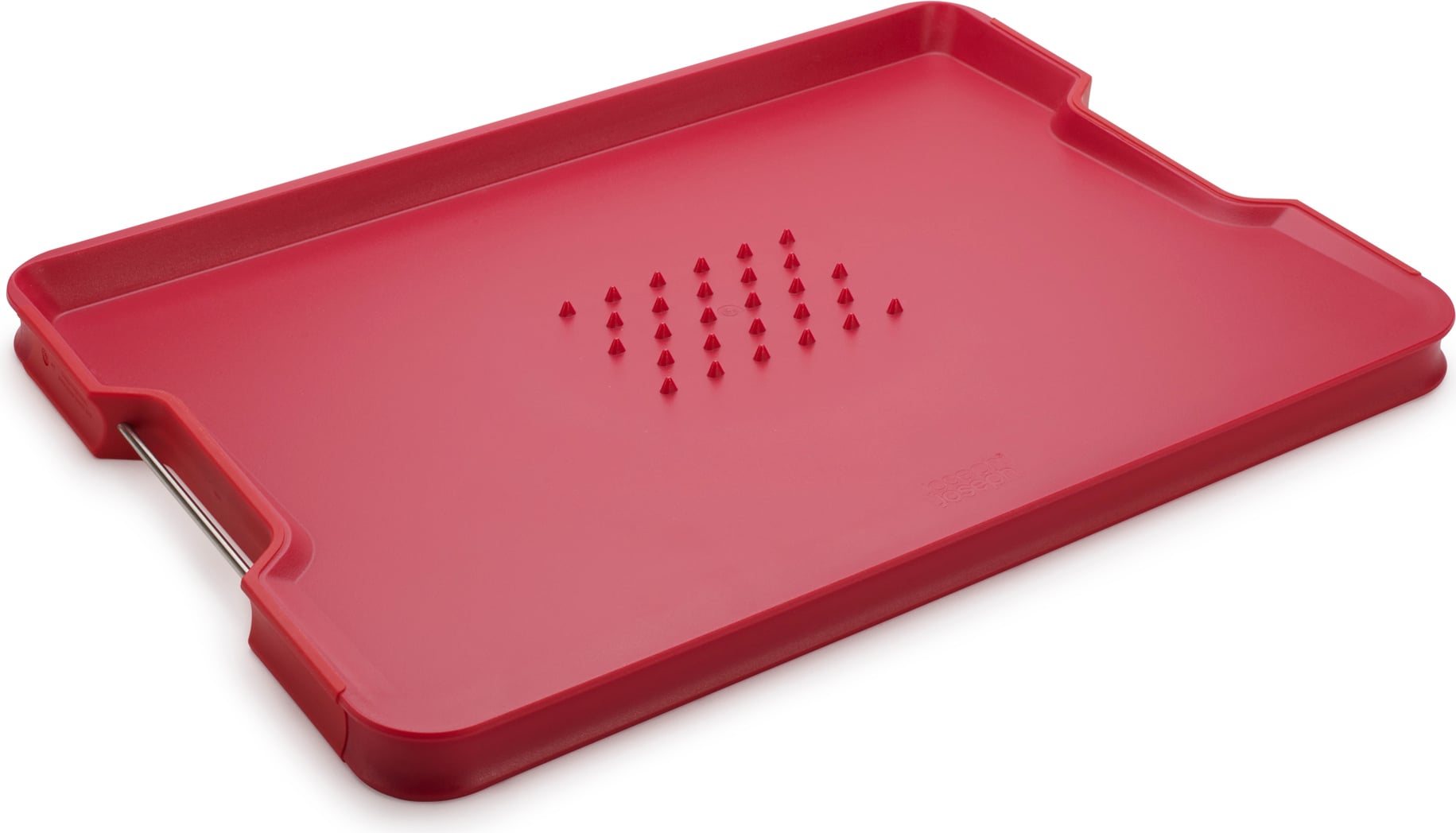 Cut&Carve Plus Schneidebrett L rot mit Haltegriffen