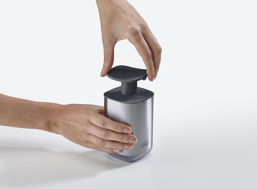 Dispensador de Jabón de acero Presto, blanco