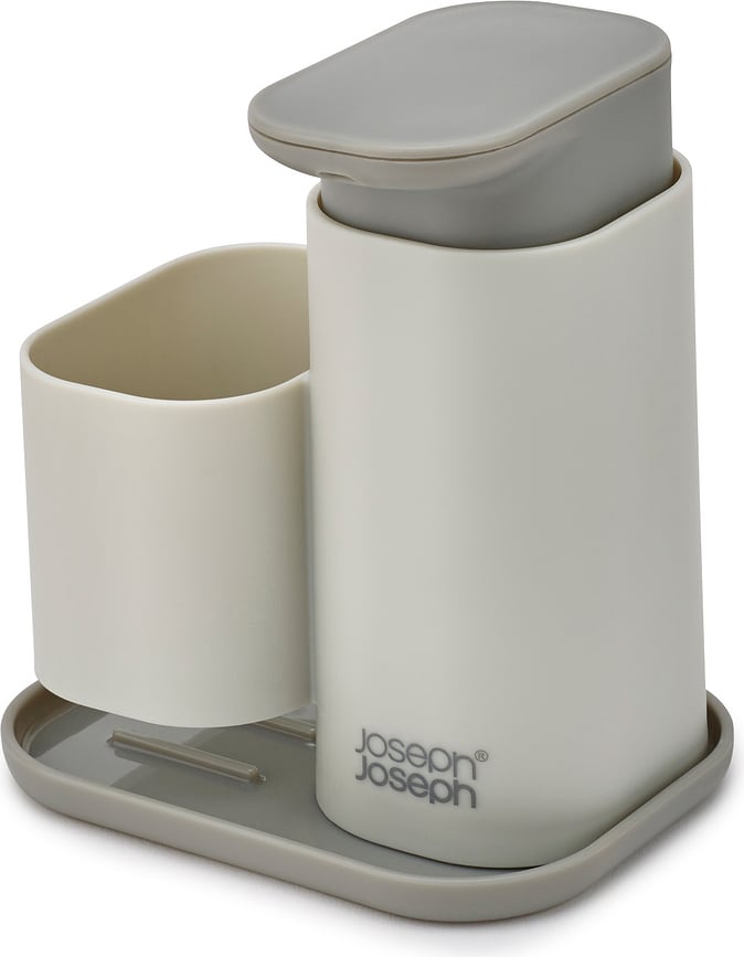 Dispensador de jabón y soporte para esponja Duo, gris