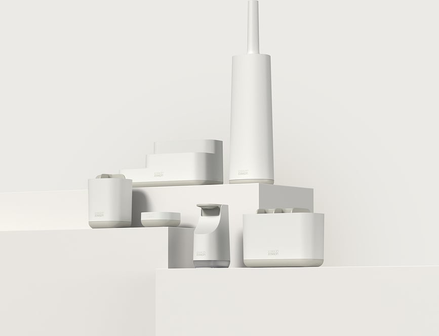 Dosificador de jabón Slim Joseph Joseph, color crema