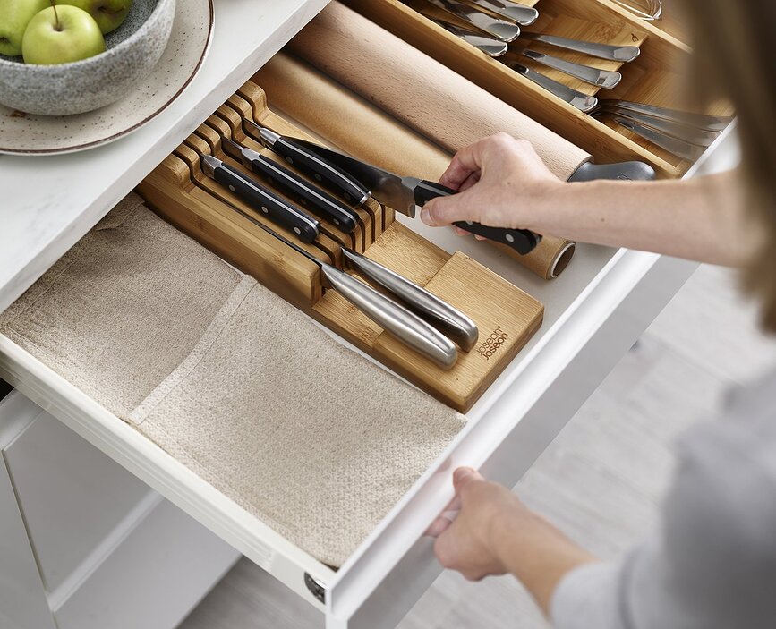DrawerStore Organizator za noževe za ladice 17,6 cm bambusov