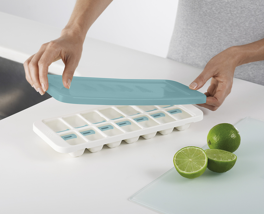 Duo Bac à Glaçons avec couvercle, bleu-gris