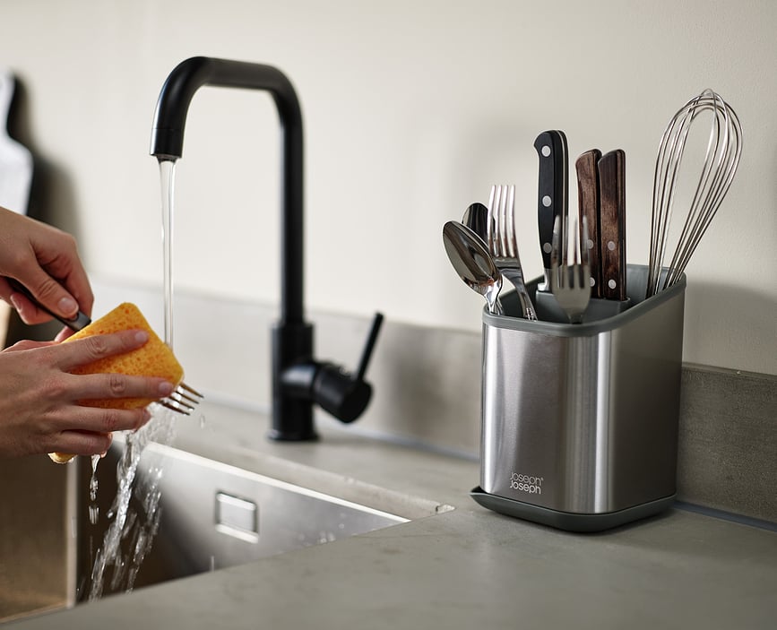 Duo Cjedilo Za Pribor 16,5 cm crno-srebrno