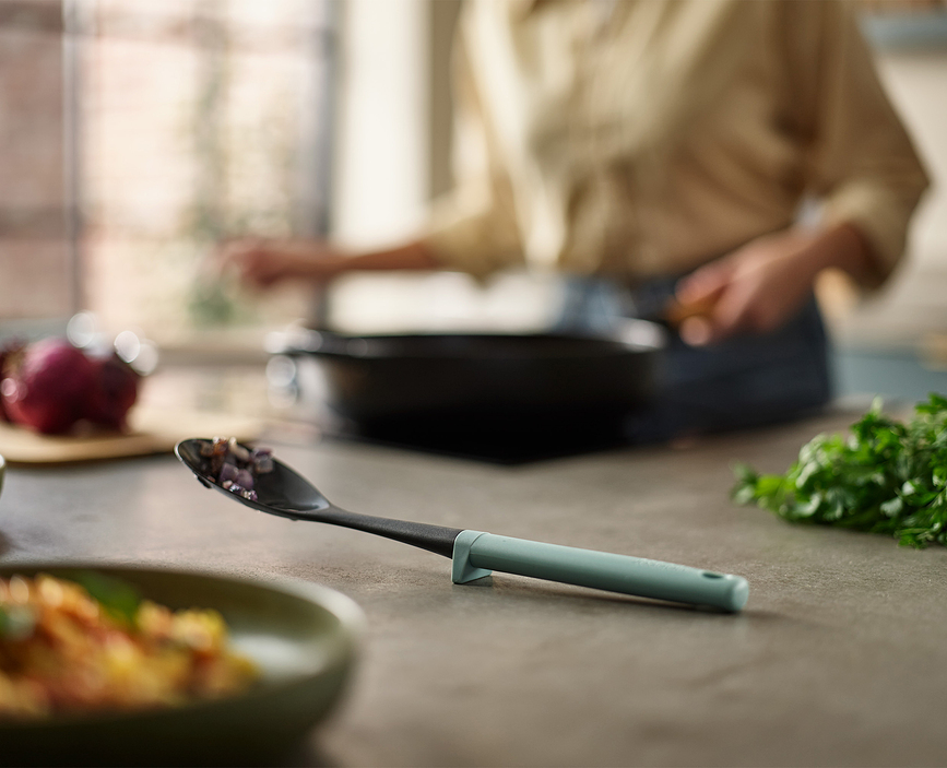 Duo Cuillère de Cuisine, gris-bleu