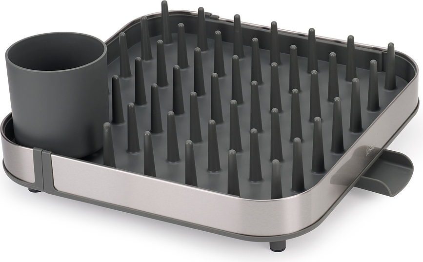 Duo Égouttoir à Vaisselle réglable, noir et argenté
