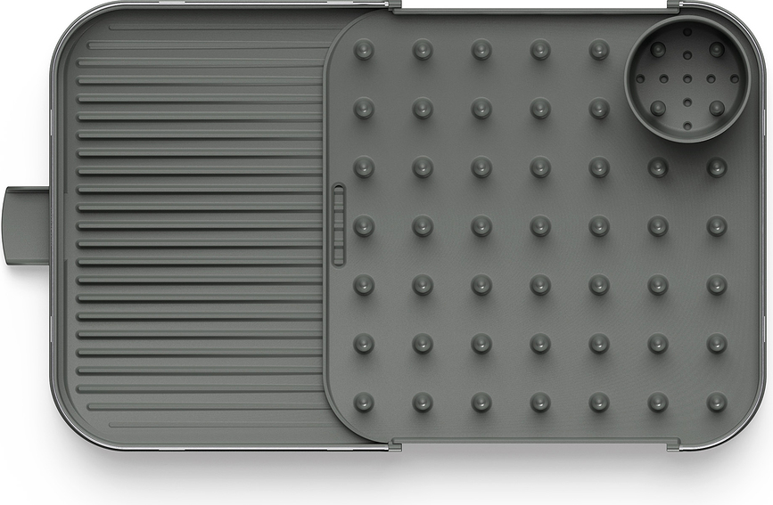 Duo Égouttoir à Vaisselle réglable, noir et argenté