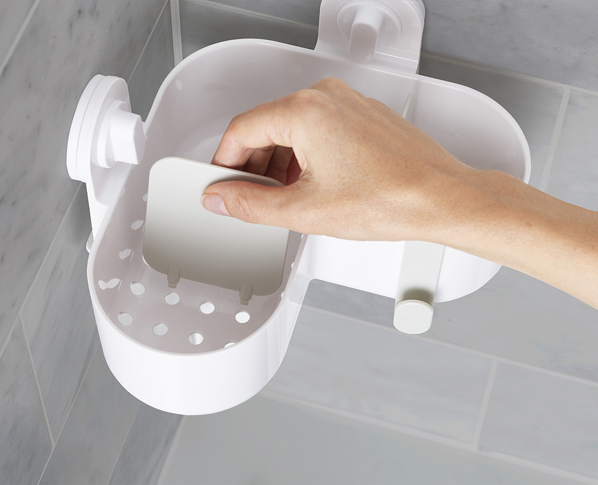 Duo Kotna pršna polica, bela