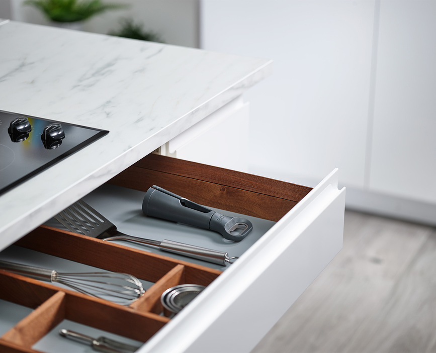 Duo Odpirač za steklenice in vadičep z nožem za folijo, temno siv