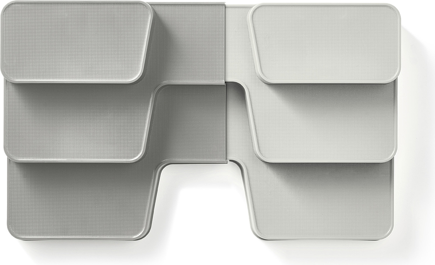 Duo Organizator za omarico, nastavljiv, siv