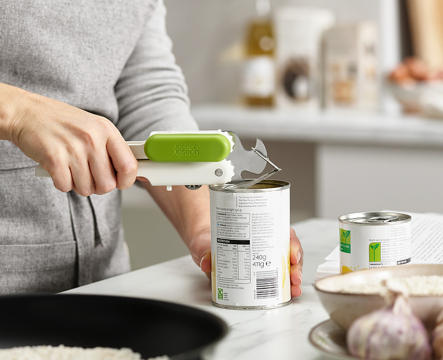 Duo Ouvre-boîtes et Décapsuleur, blanc et vert