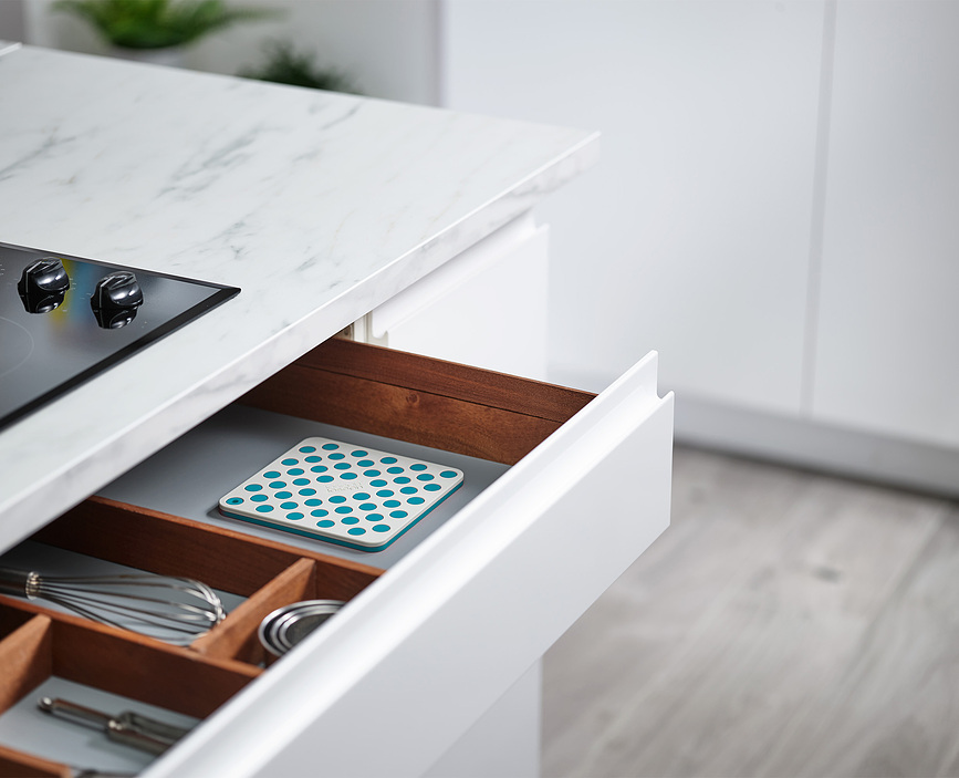 Duo Sous-Plats, gris et bleu, Lot de 2