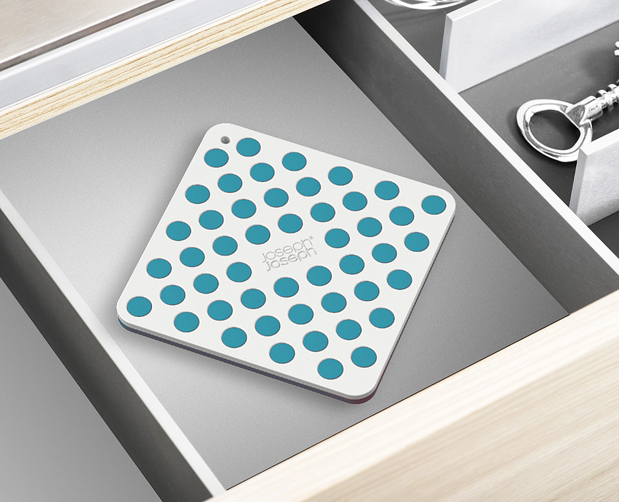 Duo Sous-Plats, gris et bleu, Lot de 2