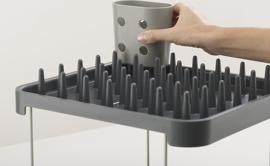 Duo Sušilnik za posodo, dvonadstropni, siv