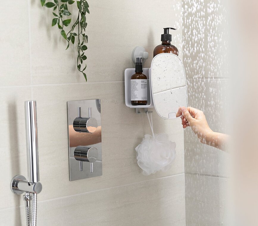 EasyStore S Étagère de Douche avec miroir
