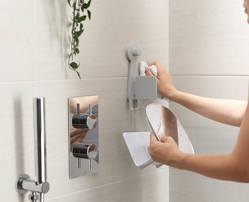 EasyStore S Étagère de Douche avec miroir