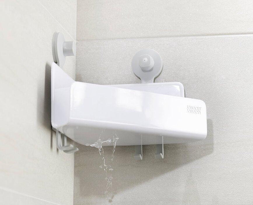 EasyStore Étagère de Douche d'angle avec miroir