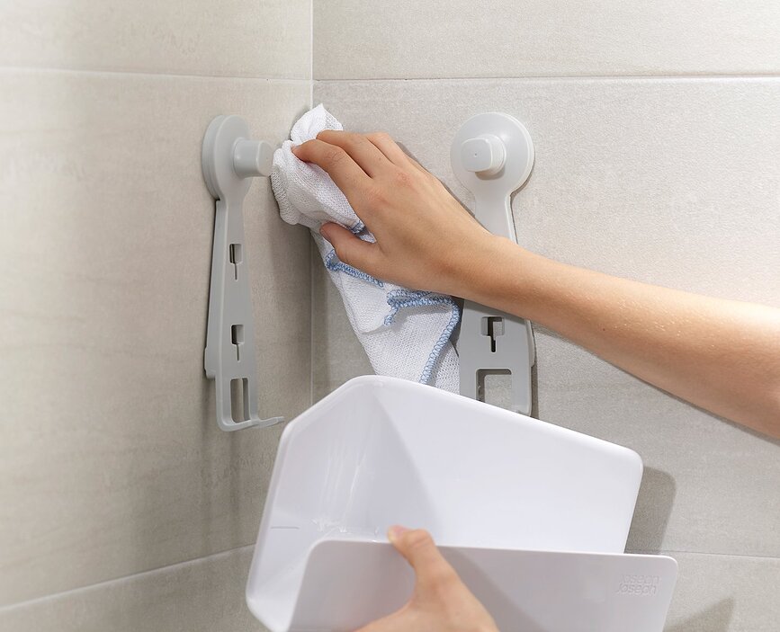 EasyStore Étagère de Douche d'angle avec miroir