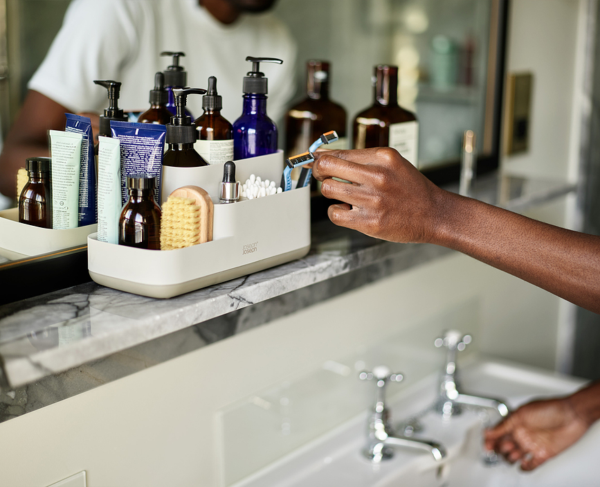 EasyStore Organisateur de Salle de Bain 24,9 cm, ecru